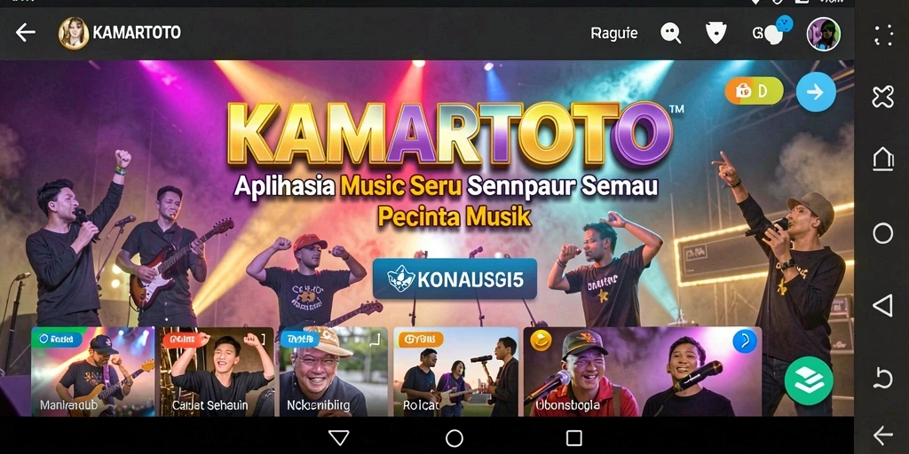 Screenshot gameplay KAMARTOTO yang menampilkan keseruan bermain musik.