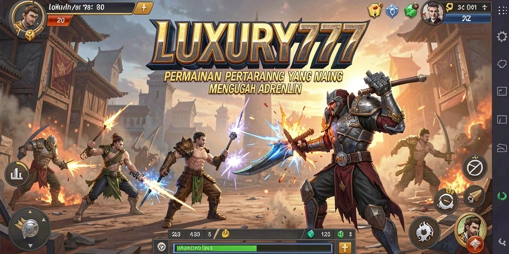 Tampilan gameplay seru LUXURY777 dengan pertarungan menegangkan.