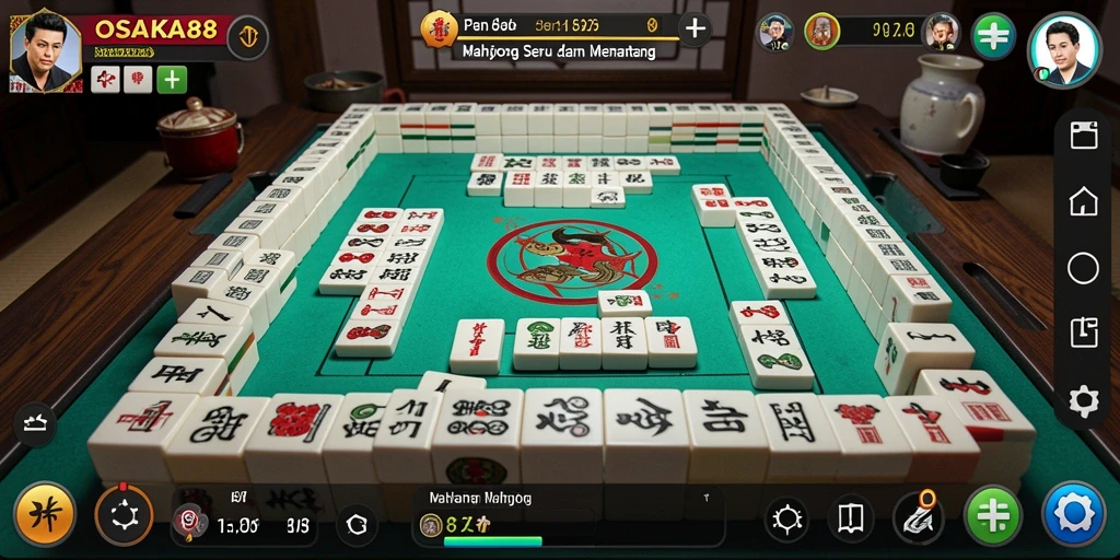 Screenshot OSAKA88 menampilkan permainan Mahjong yang seru dan menantang.