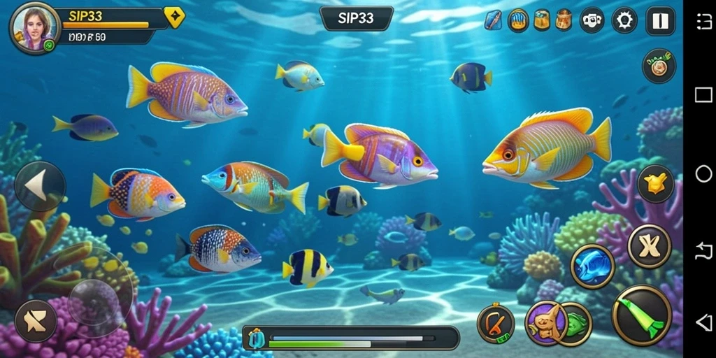 Screenshot gameplay menampilkan aksi seru dalam permainan Tembak Ikan.