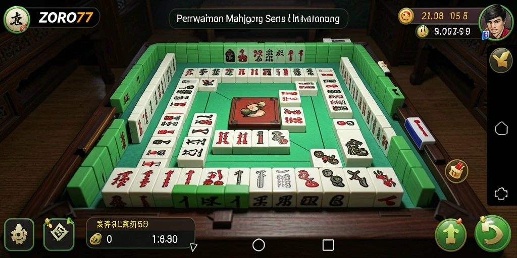 Tampilan gameplay Mahjong yang menarik di ZORO77.