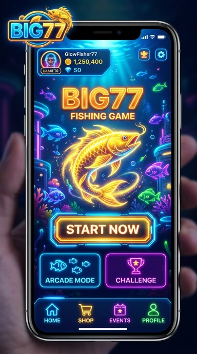Tampilan antarmuka pengguna aplikasi big77 yang sederhana.